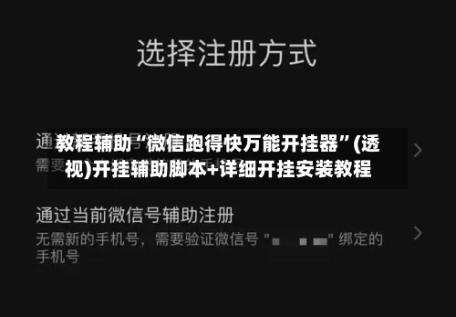 教程辅助“微信跑得快万能开挂器”(透视)开挂辅助脚本+详细开挂安装教程-第2张图片