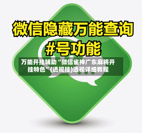 万能开挂辅助“微信雀神广东麻将开挂特色”(透视挂)透视详细教程-第2张图片