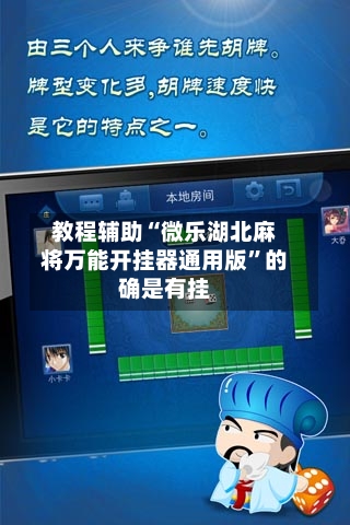 教程辅助“微乐湖北麻将万能开挂器通用版”的确是有挂-第2张图片