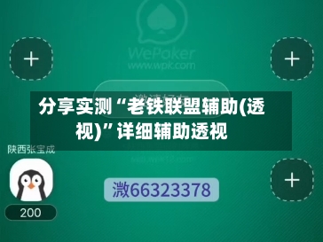 分享实测“老铁联盟辅助(透视)”详细辅助透视-第3张图片