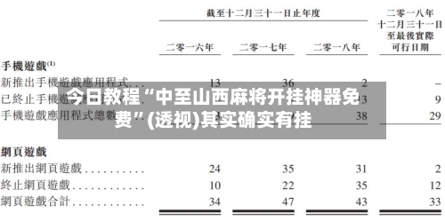 今日教程“中至山西麻将开挂神器免费”(透视)其实确实有挂-第2张图片