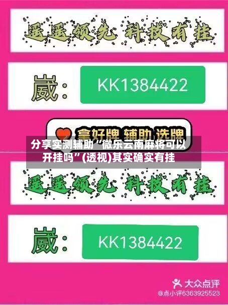 分享实测辅助“微乐云南麻将可以开挂吗”(透视)其实确实有挂-第3张图片