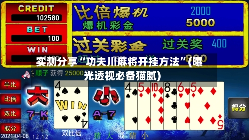 实测分享“功夫川麻将开挂方法”(曝光透视必备猫腻)