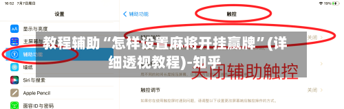 教程辅助“怎样设置麻将开挂赢牌”(详细透视教程)-知乎-第2张图片