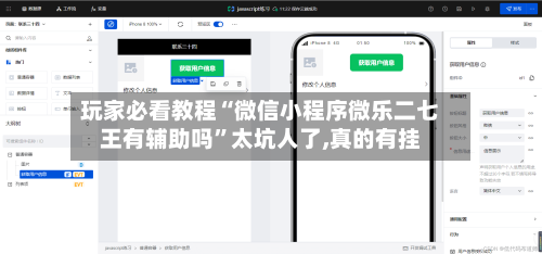 玩家必看教程“微信小程序微乐二七王有辅助吗	”太坑人了,真的有挂-第2张图片