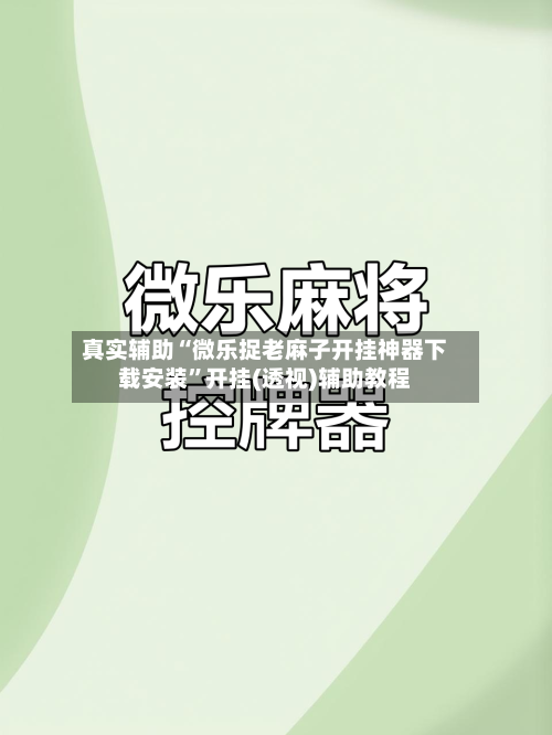 真实辅助“微乐捉老麻子开挂神器下载安装”开挂(透视)辅助教程-第2张图片