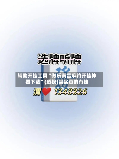 辅助开挂工具“微乐南昌麻将开挂神器下载	”(透视)其实真的有挂-第3张图片
