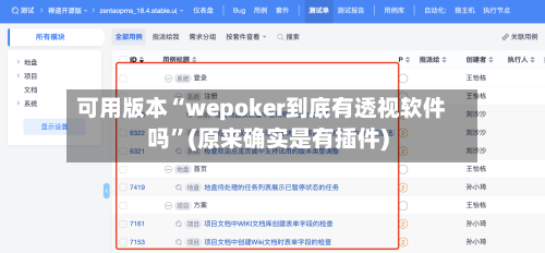 可用版本“wepoker到底有透视软件吗	”(原来确实是有插件)-第2张图片