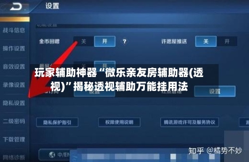 玩家辅助神器“微乐亲友房辅助器(透视)”揭秘透视辅助万能挂用法-第3张图片