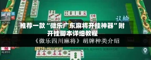 推荐一款“微乐广东麻将开挂神器”附开挂脚本详细教程-第3张图片