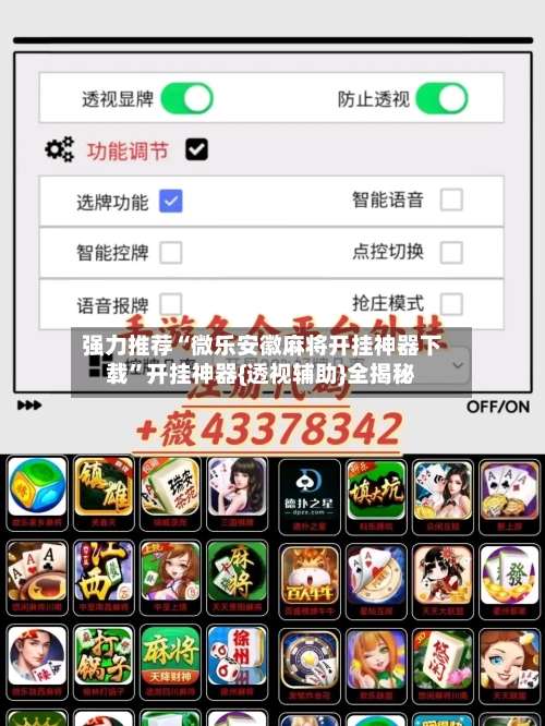 强力推荐“微乐安徽麻将开挂神器下载”开挂神器{透视辅助}全揭秘-第2张图片