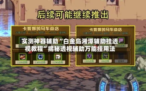 实测神器辅助“白金岛湘潭辅助挂透视教程”揭秘透视辅助万能挂用法