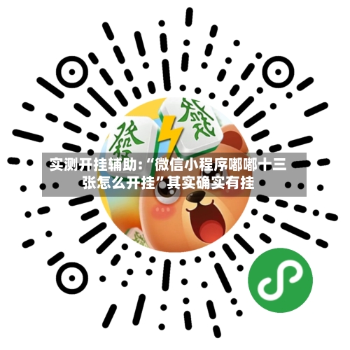 实测开挂辅助:“微信小程序嘟嘟十三张怎么开挂”其实确实有挂-第2张图片