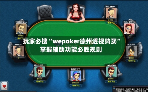 玩家必搜“wepoker德州透视购买”掌握辅助功能必胜规则-第2张图片