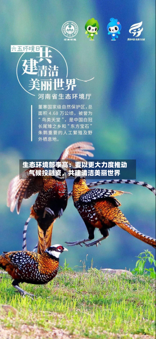 生态环境部李高：要以更大力度推动气候投融资	，共建清洁美丽世界-第3张图片
