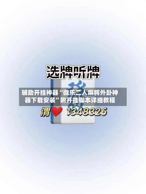 辅助开挂神器“微乐二人麻将外卦神器下载安装	”附开挂脚本详细教程-第2张图片