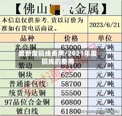 最新废铜线费用/2021年废铜线的费用