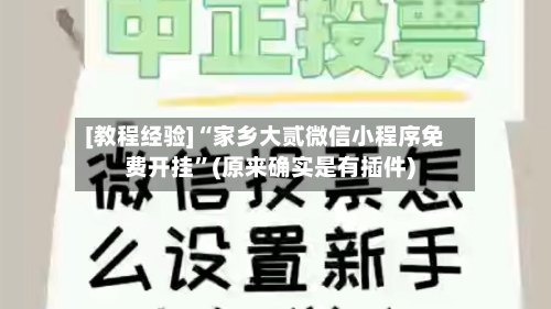 [教程经验]“家乡大贰微信小程序免费开挂	”(原来确实是有插件)-第2张图片