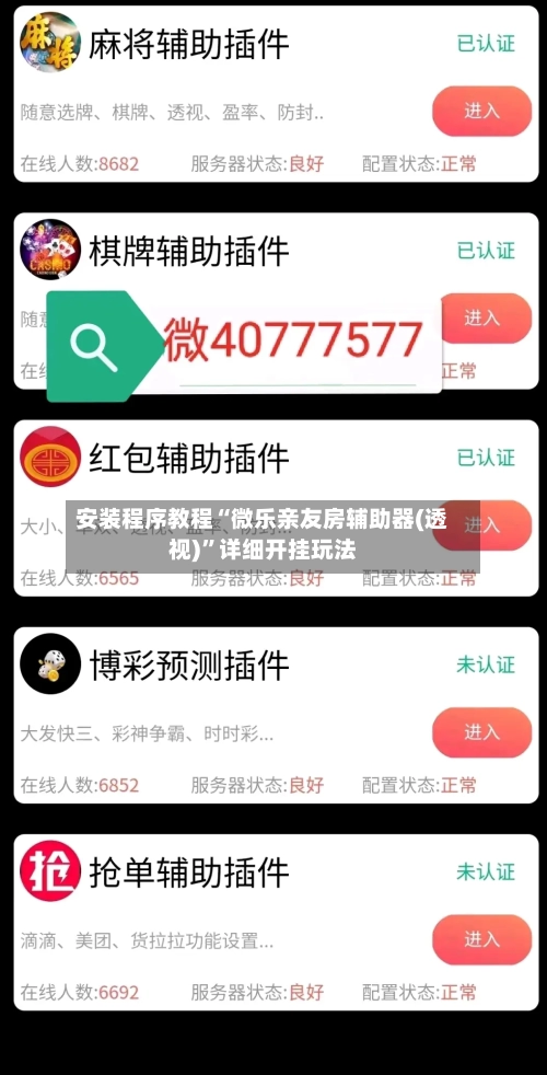 安装程序教程“微乐亲友房辅助器(透视)”详细开挂玩法-第2张图片