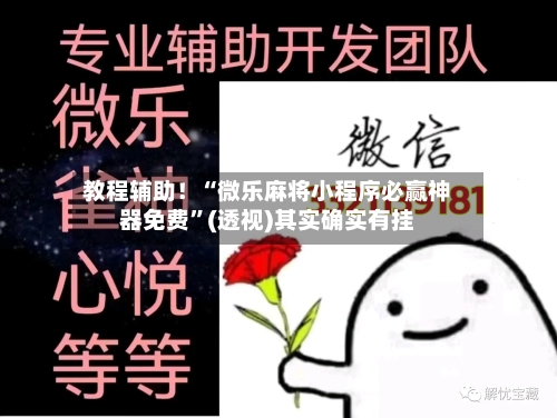 教程辅助！“微乐麻将小程序必赢神器免费”(透视)其实确实有挂-第2张图片
