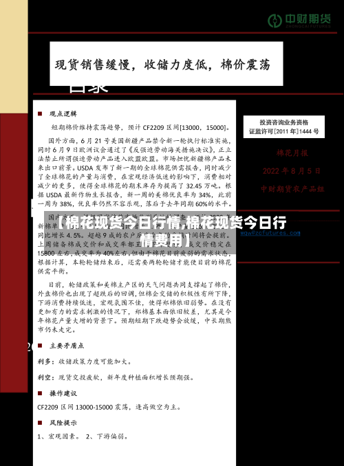 【棉花现货今日行情,棉花现货今日行情费用】-第2张图片