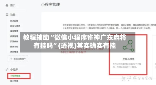 教程辅助“微信小程序雀神广东麻将有挂吗”(透视)其实确实有挂-第2张图片