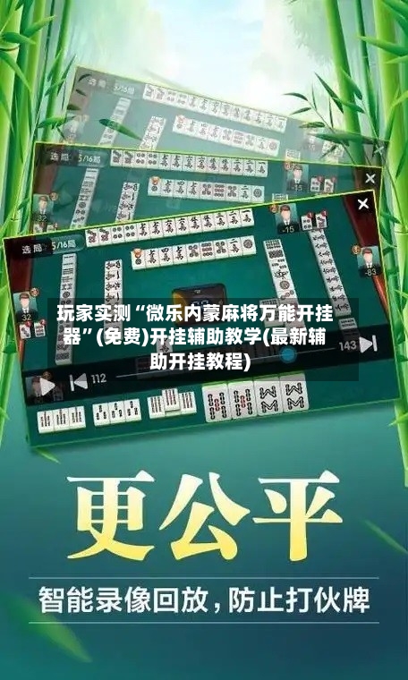 玩家实测“微乐内蒙麻将万能开挂器	”(免费)开挂辅助教学(最新辅助开挂教程)-第3张图片
