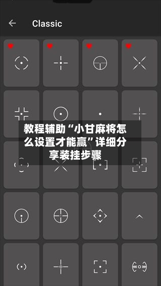 教程辅助“小甘麻将怎么设置才能赢”详细分享装挂步骤-第2张图片