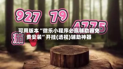 可用版本“微乐小程序必赢辅助器免费安装	”开挂(透视)辅助神器-第2张图片