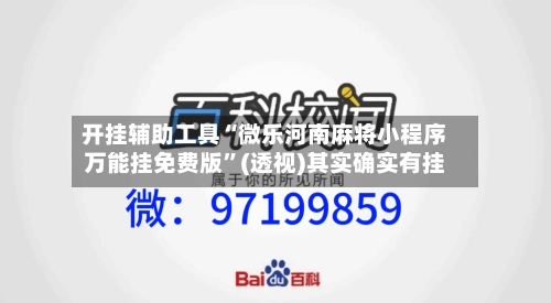 开挂辅助工具“微乐河南麻将小程序万能挂免费版	”(透视)其实确实有挂-第2张图片