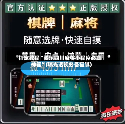 指定教程“微乐四川麻将小程序必赢神器”(曝光透视必备猫腻)-第2张图片