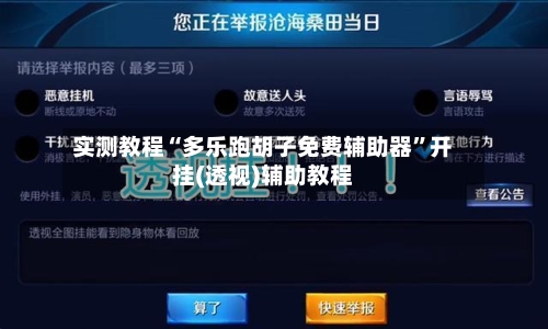实测教程“多乐跑胡子免费辅助器”开挂(透视)辅助教程-第2张图片