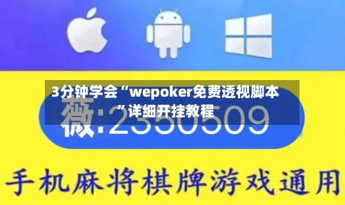 3分钟学会“wepoker免费透视脚本”详细开挂教程-第3张图片