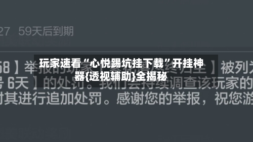 玩家速看“心悦踢坑挂下载”开挂神器{透视辅助}全揭秘-第3张图片