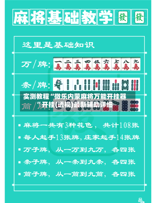 实测教程“微乐内蒙麻将万能开挂器	”开挂(透视)最新辅助详细-第2张图片