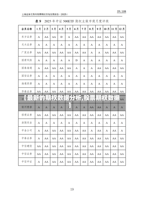 【最新的期权数据分析,股票期权数据】