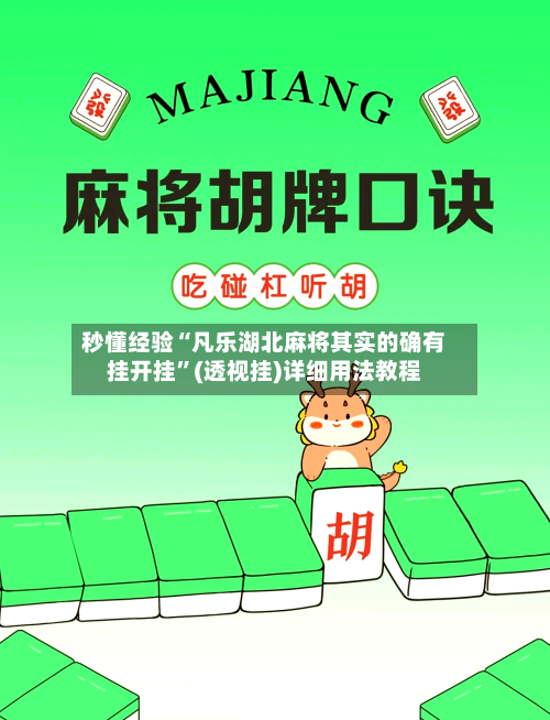 秒懂经验“凡乐湖北麻将其实的确有挂开挂	”(透视挂)详细用法教程-第2张图片