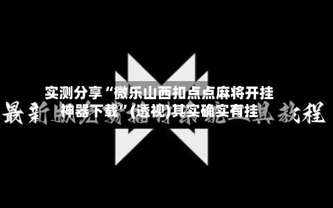 实测分享“微乐山西扣点点麻将开挂神器下载”(透视)其实确实有挂-第2张图片