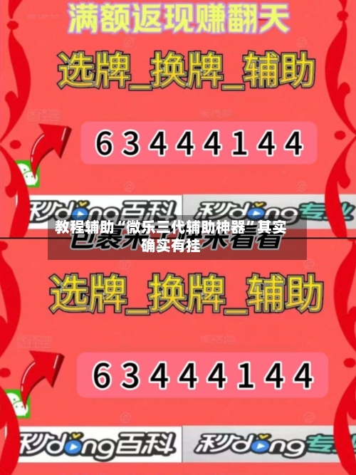 教程辅助“微乐三代辅助神器	”其实确实有挂-第2张图片