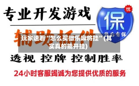 玩家速看“怎么买微乐麻将挂	”(其实真的能开挂)-第2张图片