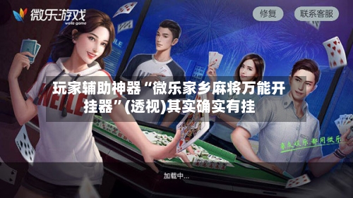 玩家辅助神器“微乐家乡麻将万能开挂器”(透视)其实确实有挂-第2张图片