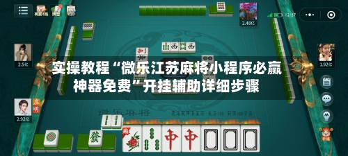 实操教程“微乐江苏麻将小程序必赢神器免费”开挂辅助详细步骤-第2张图片