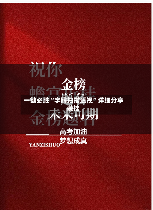 一键必胜“字牌扫描透视	”详细分享装挂-第2张图片