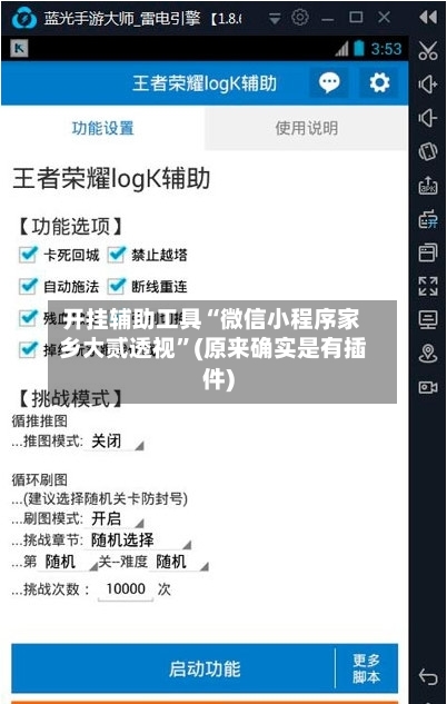 开挂辅助工具“微信小程序家乡大贰透视	”(原来确实是有插件)-第2张图片