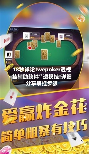 18秒详论!wepoker透视挂辅助软件”透视挂!详细分享装挂步骤-第2张图片