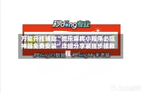 万能开挂辅助“微乐麻将小程序必赢神器免费安装	”详细分享装挂步骤教程-第3张图片