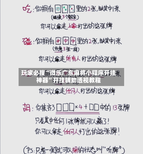 玩家必搜“微乐广东麻将小程序开挂神器”开挂辅助透视教程-第3张图片