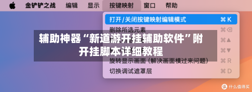 辅助神器“新道游开挂辅助软件”附开挂脚本详细教程-第3张图片