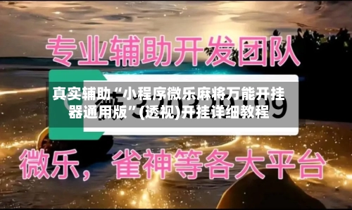真实辅助“小程序微乐麻将万能开挂器通用版	”(透视)开挂详细教程-第2张图片
