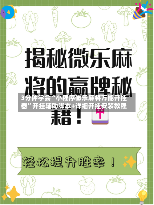 3分钟学会“小程序微乐麻将万能开挂器	”开挂辅助脚本+详细开挂安装教程-第3张图片